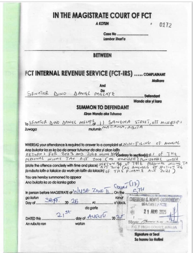 Dino Melaye Faces Criminal Prosecution Over Failure To Pay Personal Income Tax, Others To FCT IRS