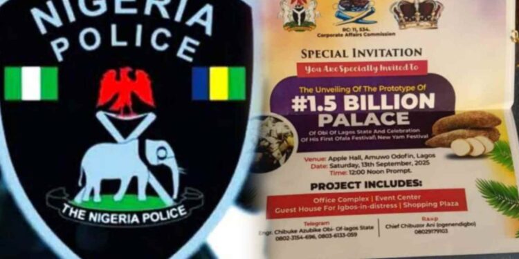 Police Arrests Self-acclaimed "Obi Of Lagos", foil planned unveiling of ₦1.5 billion prototype Palace