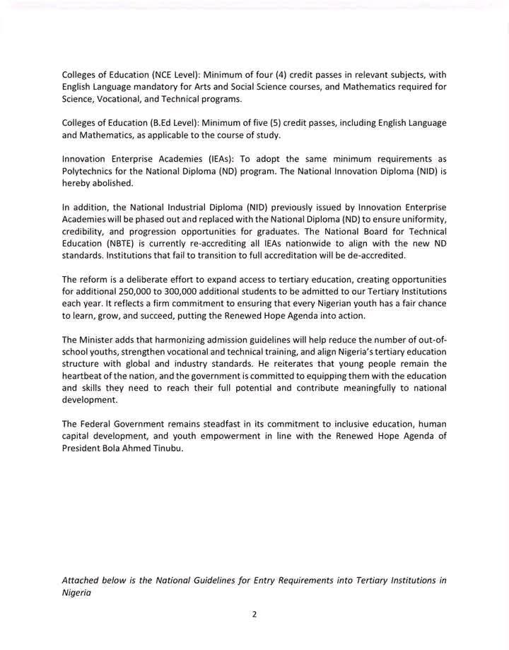 JAMB no longer a Requirement for Admission into tertiary Institutions - FG 3 20251016 180104