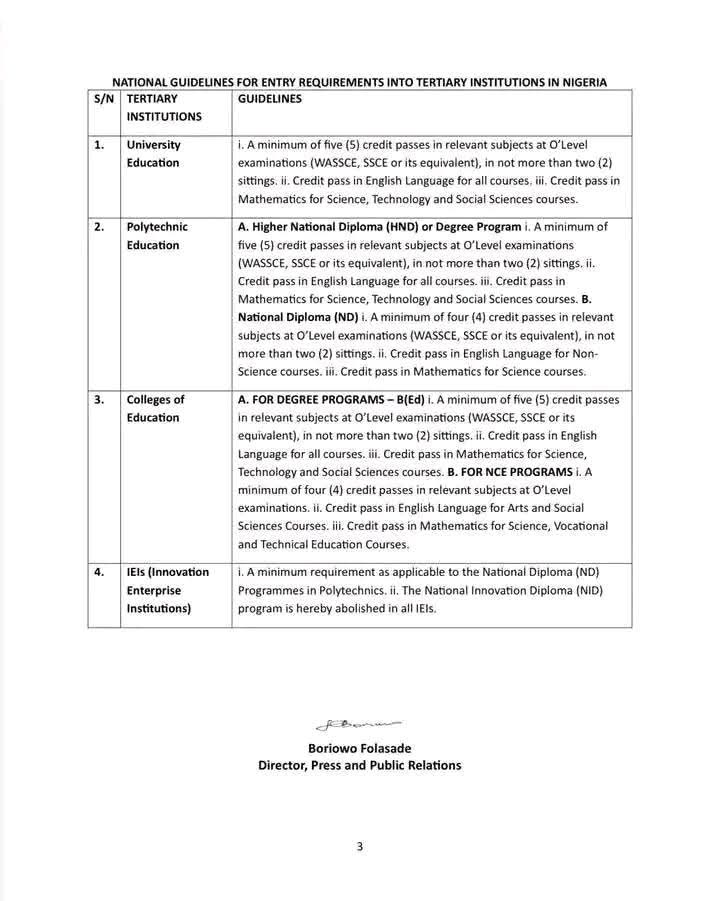 JAMB no longer a Requirement for Admission into tertiary Institutions - FG 4 20251016 180112