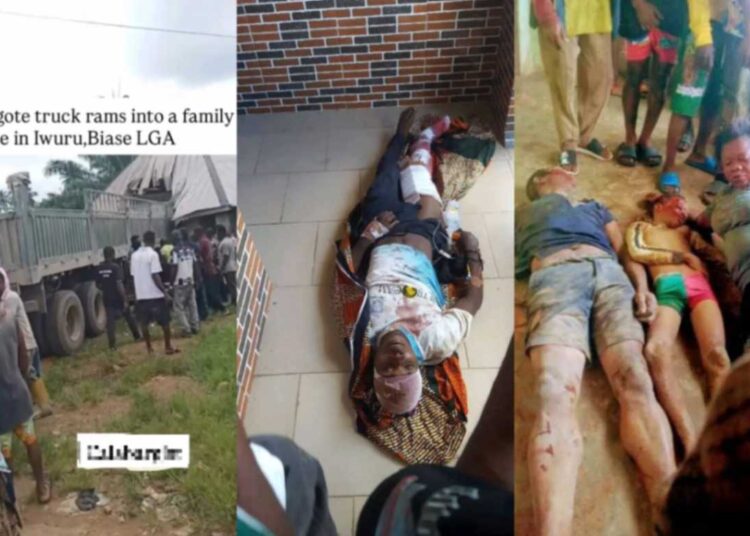 VIDEO: Dangote Truck Rams Into A Family House In Cross River, Killing Three Persons 1 VIDEO: Dangote Truck Rams Into A Family House In Cross River, Killing Three Persons