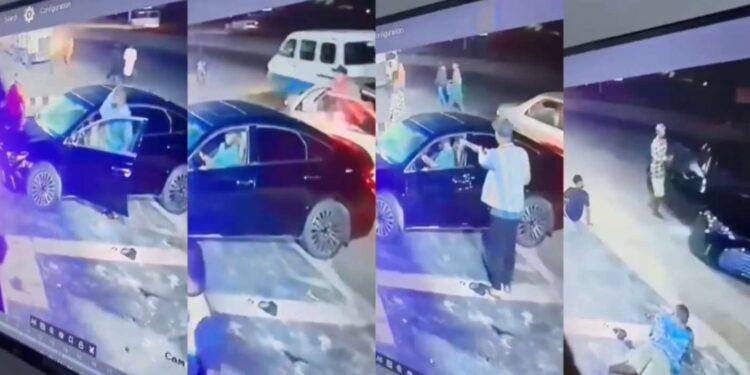 VIDEO: CCTV Footage Captures Moment Gunmen Snatches A Car From Owner In Port Harcourt