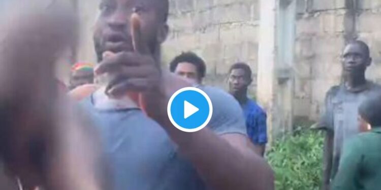 Moment Asaba Residents Chase Man Assaulting Nursing Wife in Public