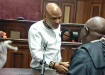 Judge Orders Nnamdi Kanu Out Of Court Over Unruly Behaviour