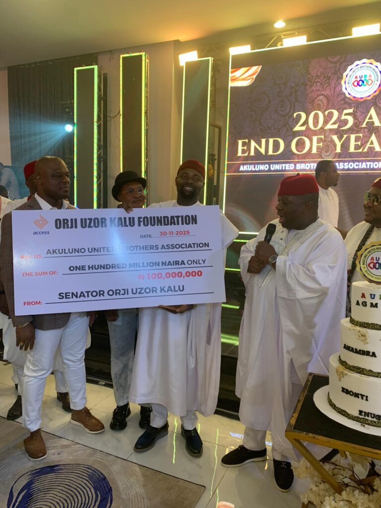 Orji Uzor Kalu Installed as Grand Patron of AUBA, Donates ₦100 Million at Enugu AGM