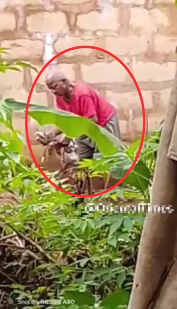 Shocking Moment Elderly Man Was Caught On Camera Burying Charms On Someone's Land