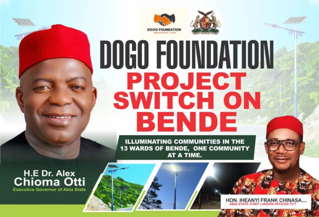 Chima Anyaso Commends DOGO Foundation’s ‘Switch On Bende’ Initiative
