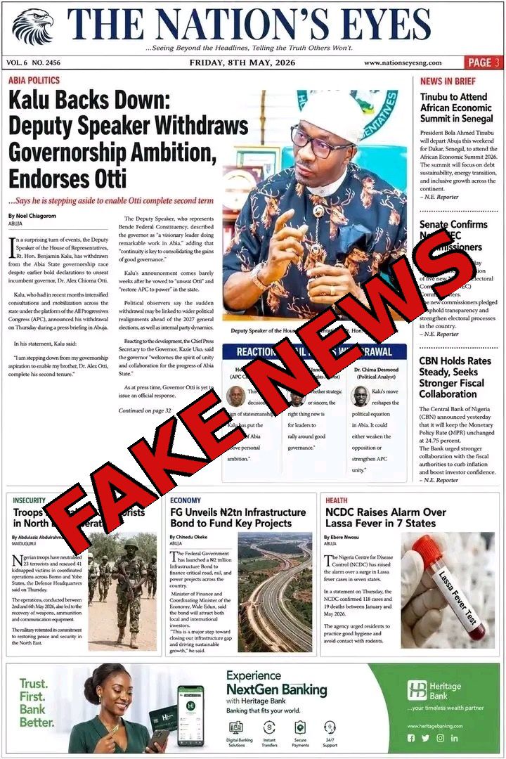 Abia APC Debunk rumour of Otti's Endorsement, Says Kalu Still Committed to Unseating Otti in 2027