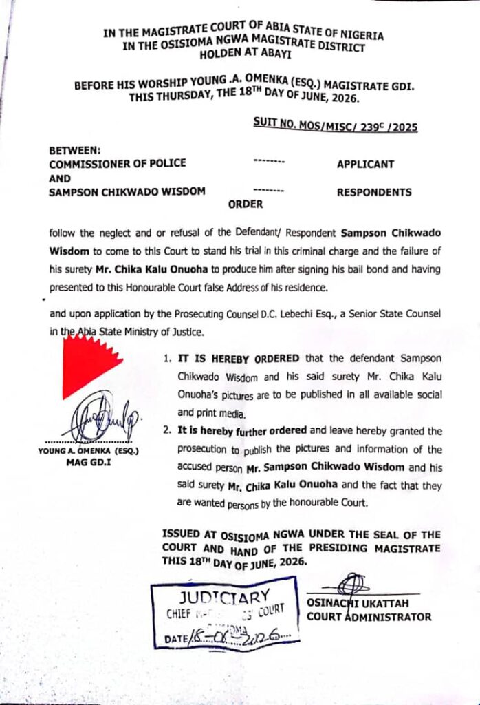 Court Declares Man, Surety Wanted Over Alleged ₦8.6m Fake Alert Petroleum Product Deal
