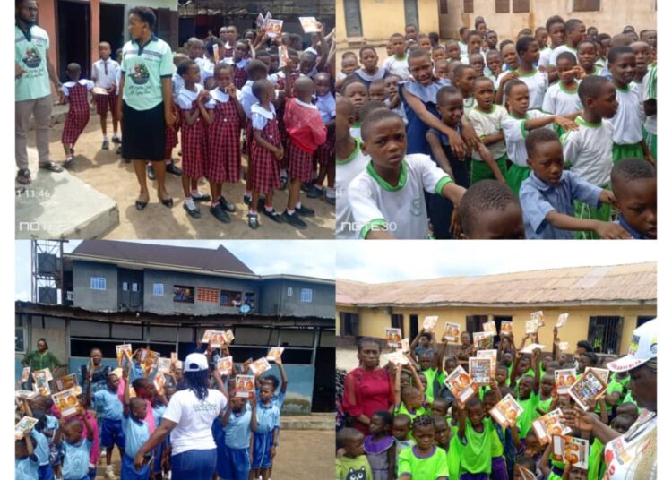 Executives of Echezona Street Vanguard for Governor Alex Otti Visit Schools, Distribute Exercise Books to Pupils
