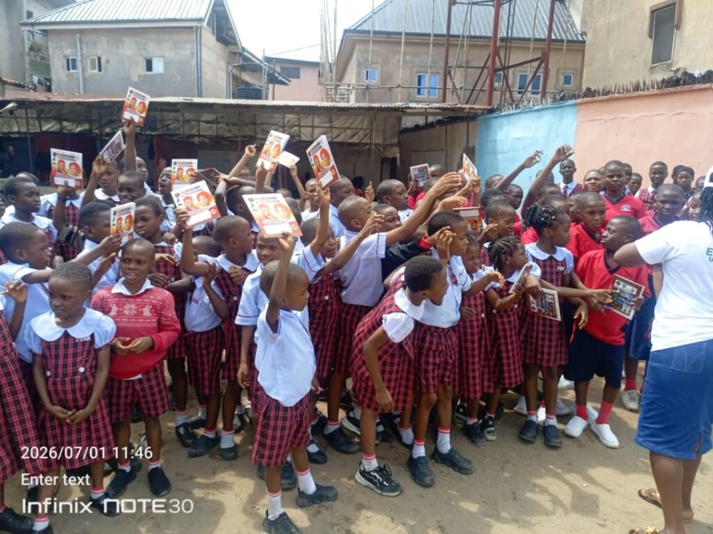 Executives of Echezona Street Vanguard for Governor Alex Otti Visit Schools, Distribute Exercise Books to Pupils