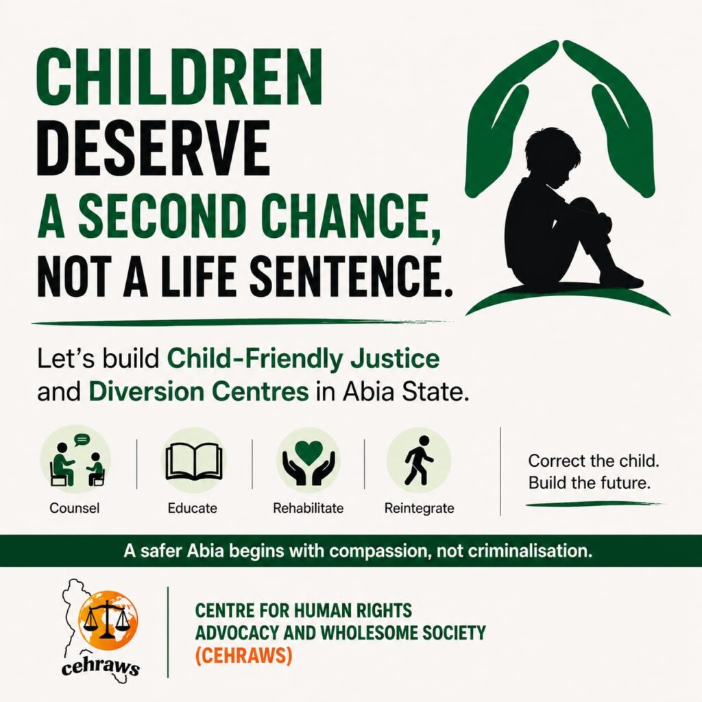 CEHRAWS Urges Gov. Otti to Establish Child-Friendly Justice Centres in Abia 2 CEHRAWS Urges Gov. Otti to Establish Child-Friendly Justice Centres in Abia