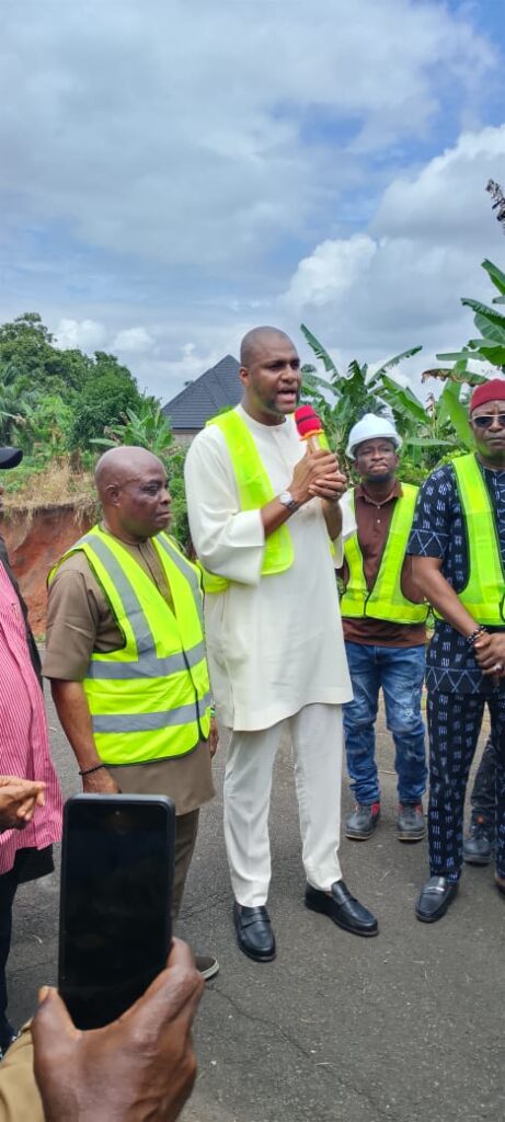 Chima Anyaso Visits Uzuakoli Erosion Site, Pledges Collaboration With Governor Otti To End Decades Of Environmental Threat