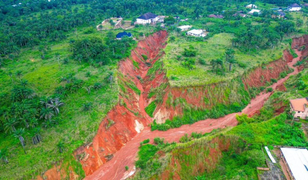 Over 10 Houses Swallowed By Erosion, Scores Displaced In Abia as Deputy Speaker, Ecological Funds Officials Assess Sites