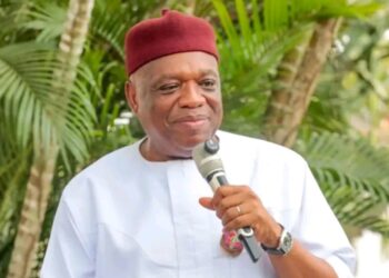 Senator Kalu Greets Ohafia Community Leader, Engr. Eke Ukwa, on 81st Birthday