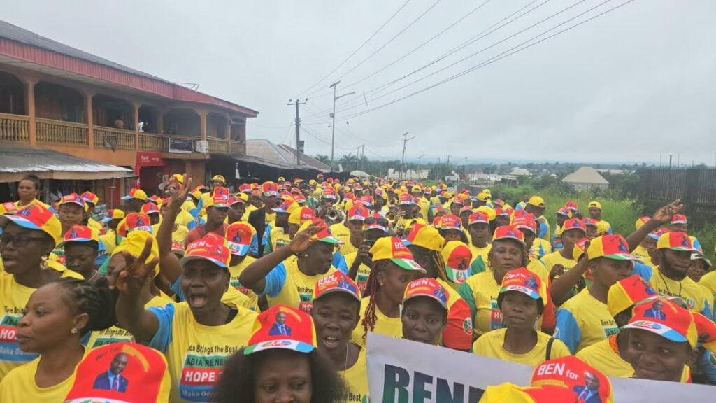 Bende Constituents Rally Behind Benjamin Kalu, March Across 13 Wards in ‘Yellow Movement’ 6 Bende Constituents Rally Behind Benjamin Kalu, March Across 13 Wards in ‘Yellow Movement’